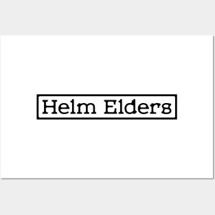 Helm Elders Box Logo (Black) Posters and Art